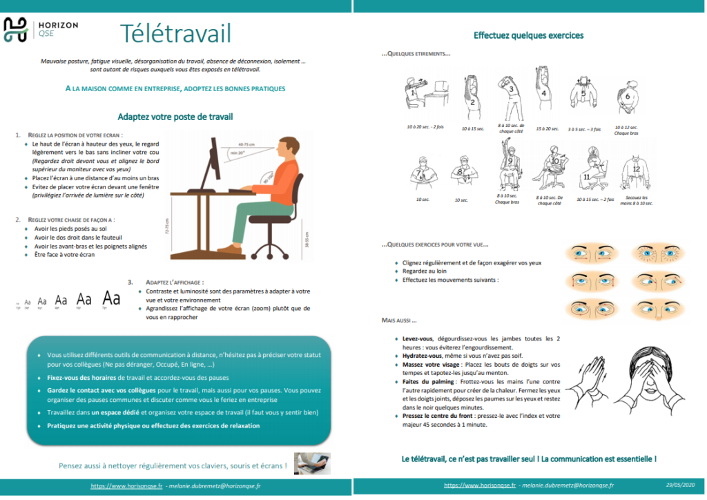 Télétravail – Communiquez Les Bonnes Pratiques - Horizon QSE